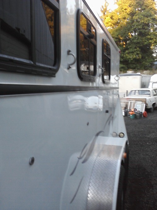 Circle J tandem axle Horse trailer.